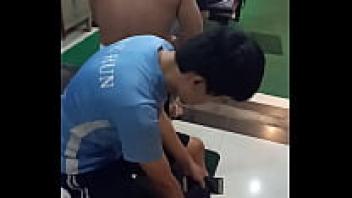 Chinese naked guy at Phnom Penh sports club