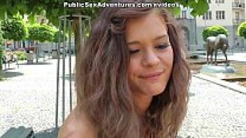 true amateur public love with a lovely girl